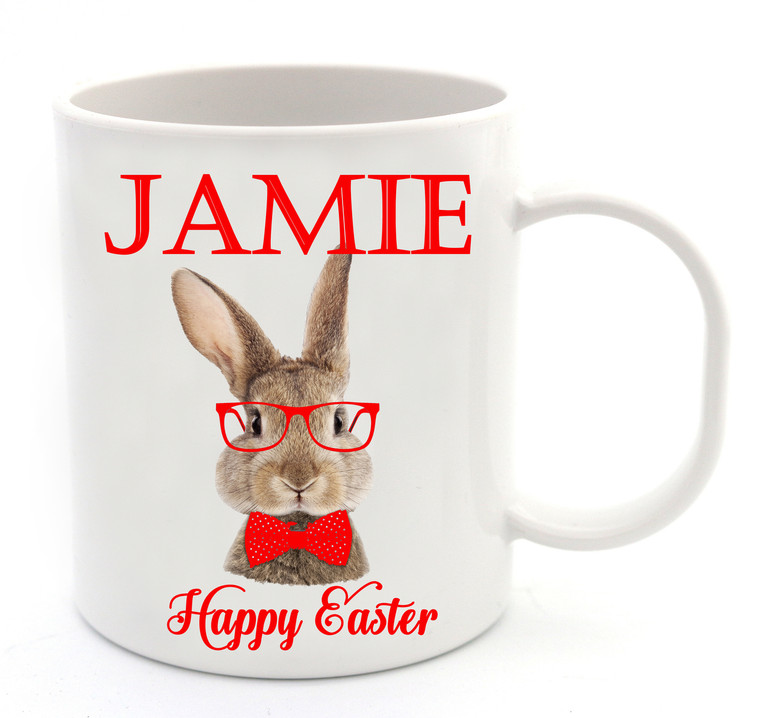 Personalised Glasses Rabbit Plastic Cup