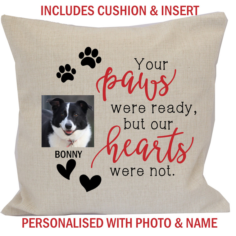 Personalised Dog Memorial Photo Cushion
