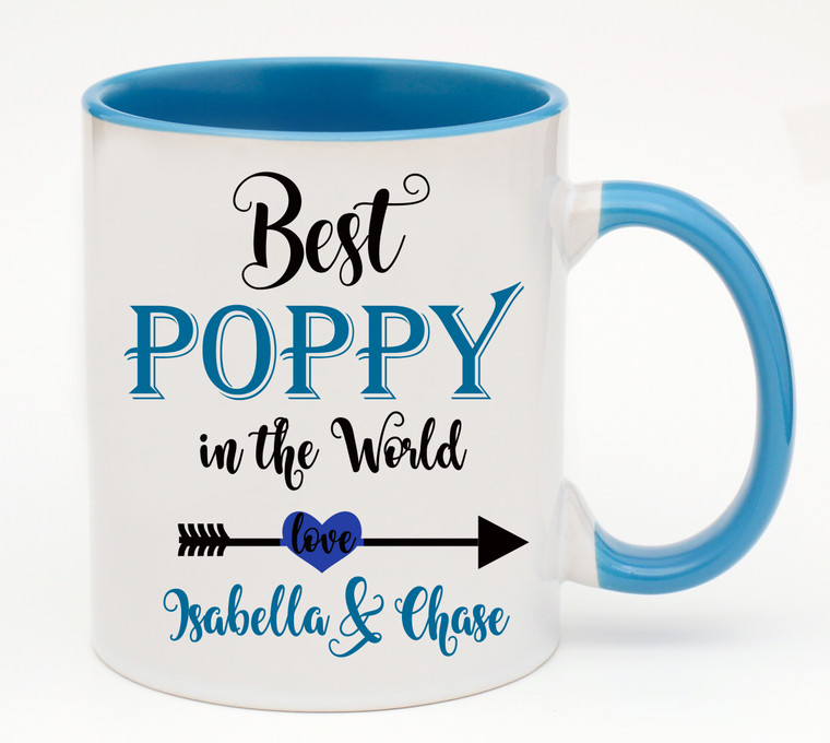 Best Poppy in the World Blue Mug