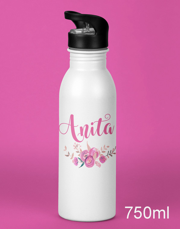 Personalised Floral Drink Bottle