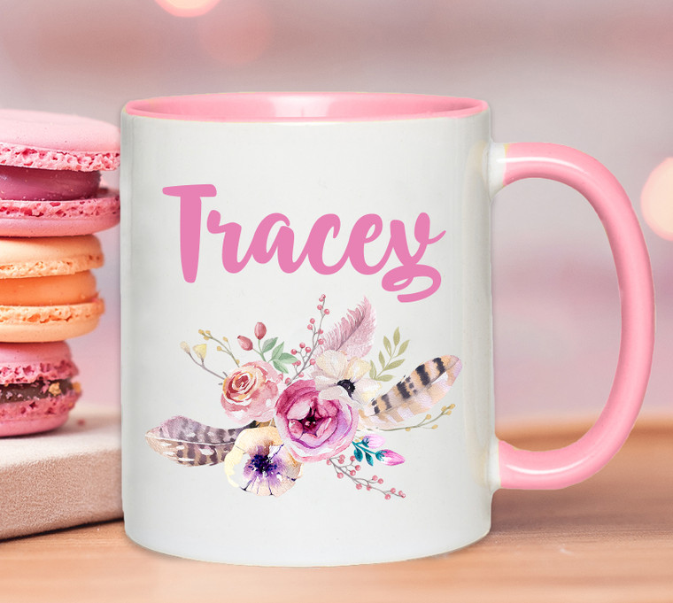 Personalised  Floral Coffee Mug