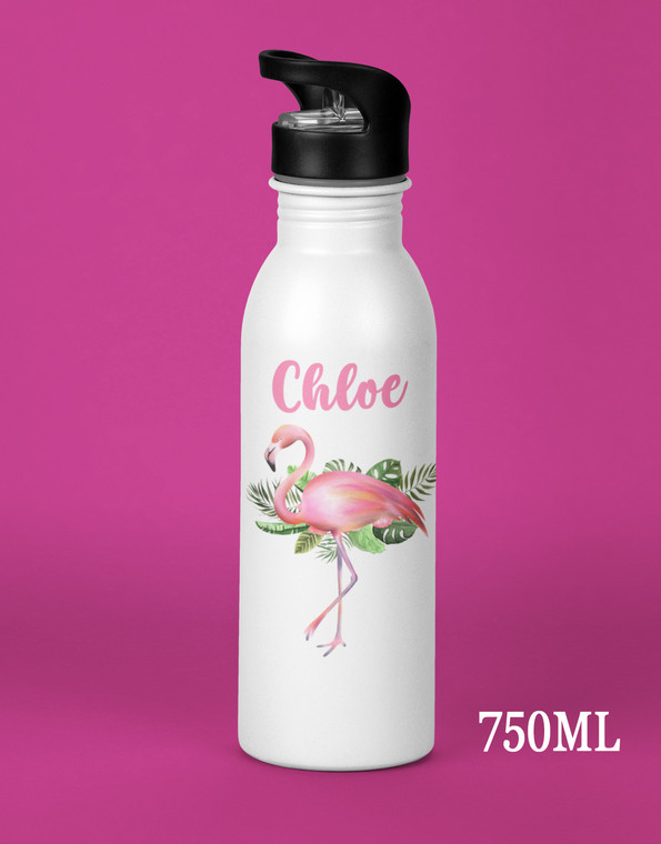 Personalised Flamingo Drink Bottle