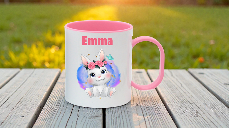 Personalised Easter Egg Pink Cup