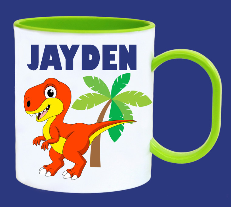 Dinosaur Personalised Boys Plastic Cup