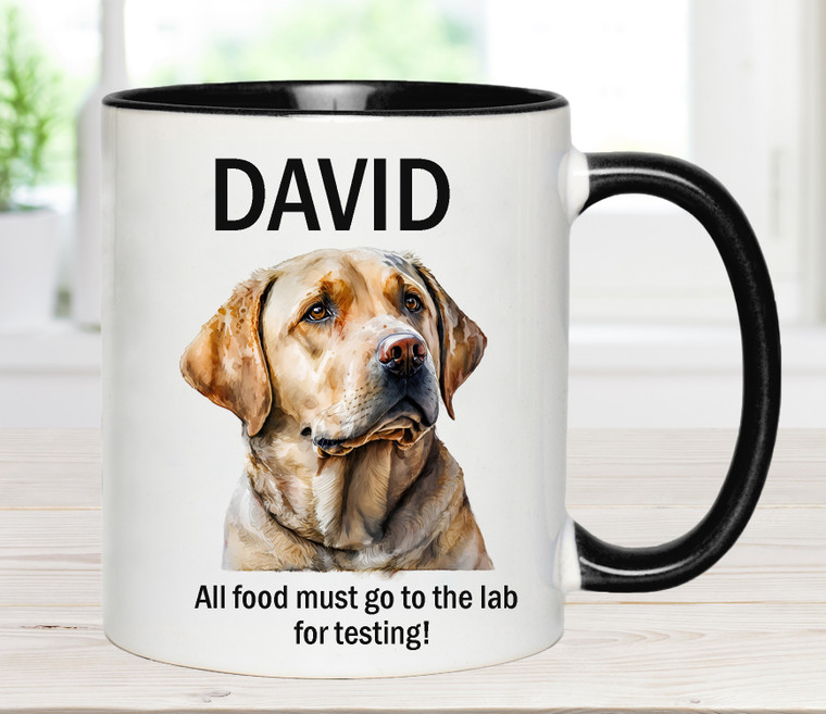 Personalised Name Labrador Dog Mug