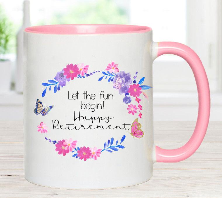 Happy Retirement Pink Mug for Female