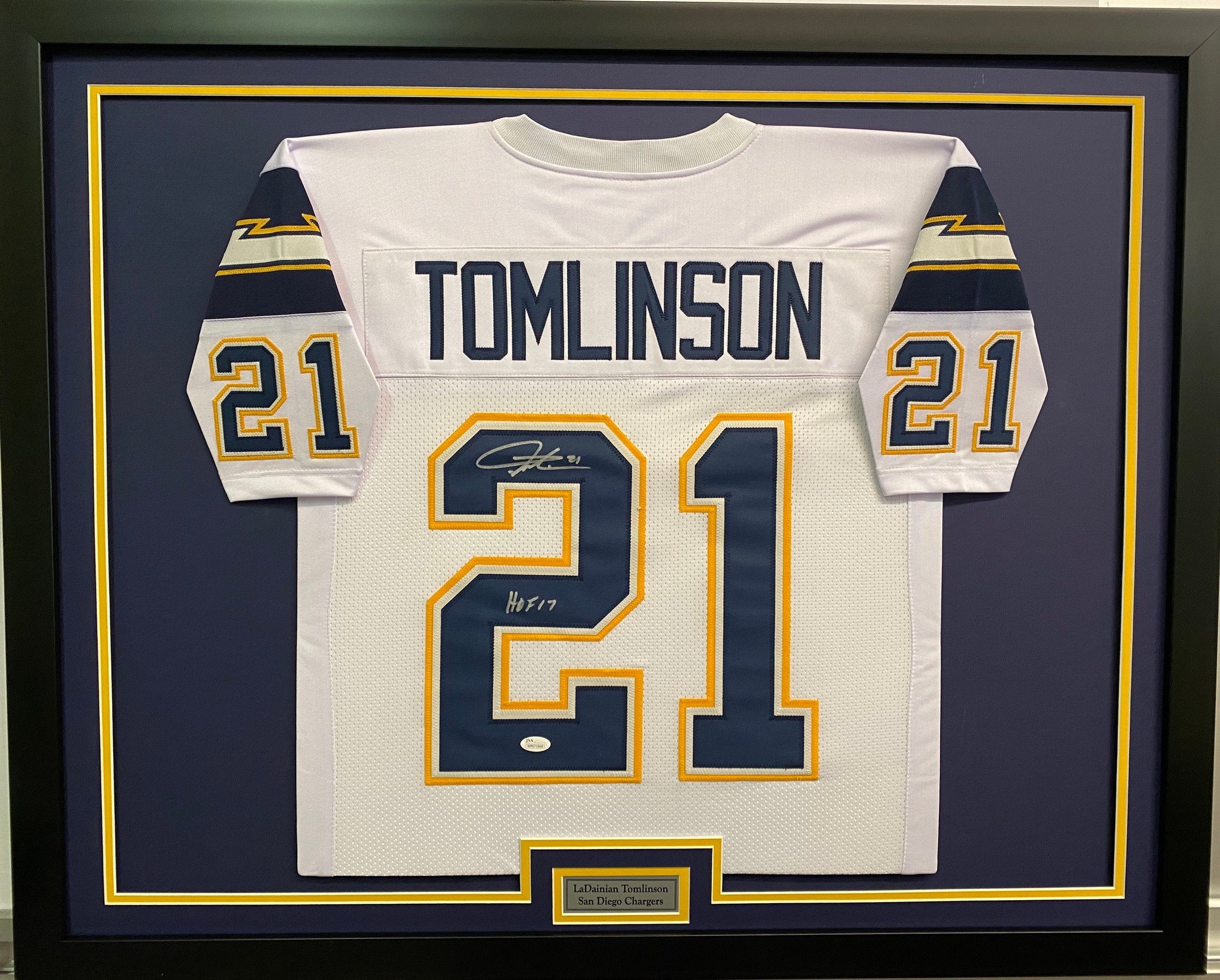 Classic Framed Football Jersey with Nameplate