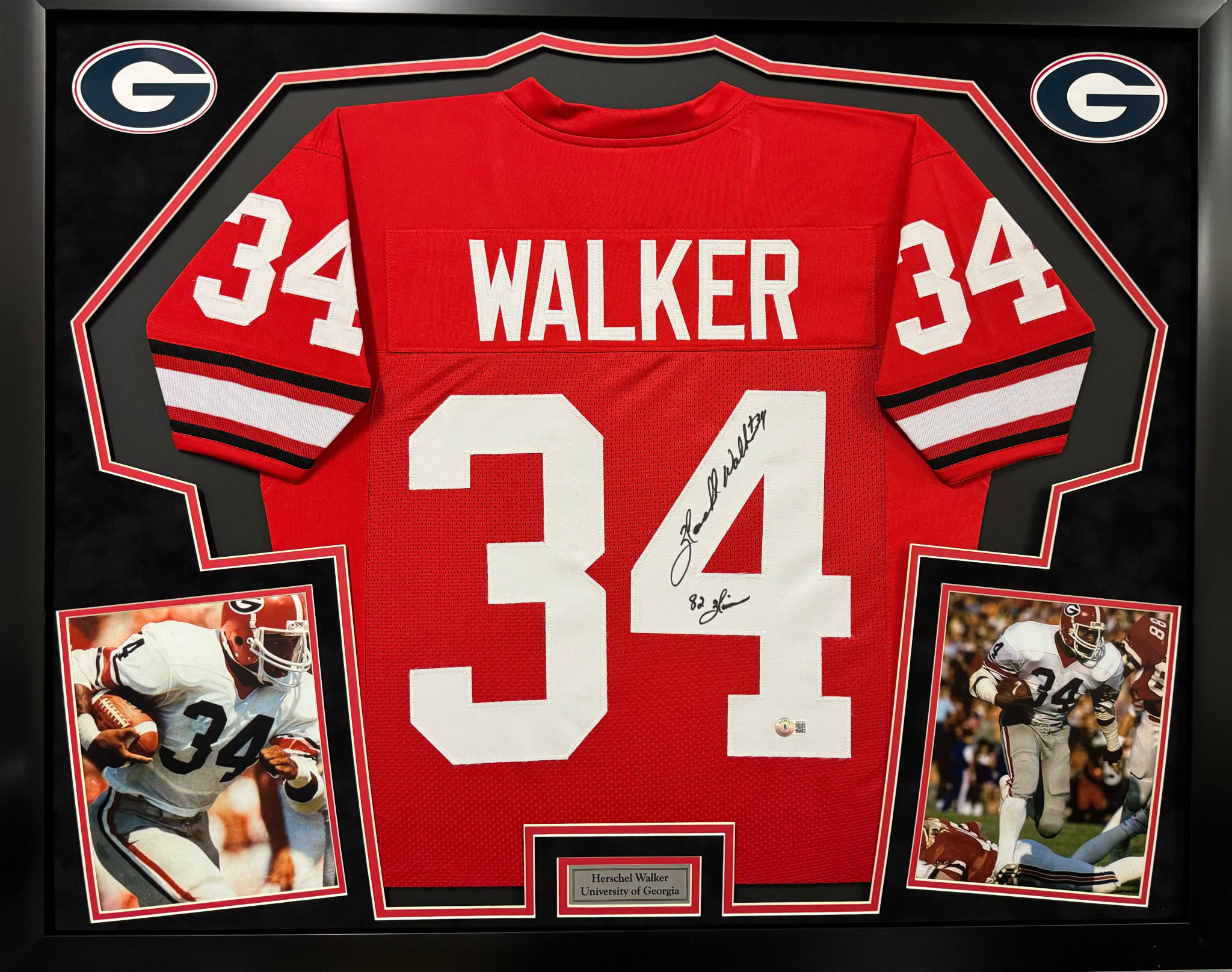 Executive Framed Football Jersey with 2 Photos and Nameplate