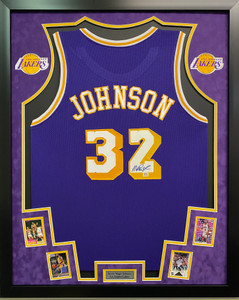 Executive Framed Basketball Jersey with Cards and Nameplate