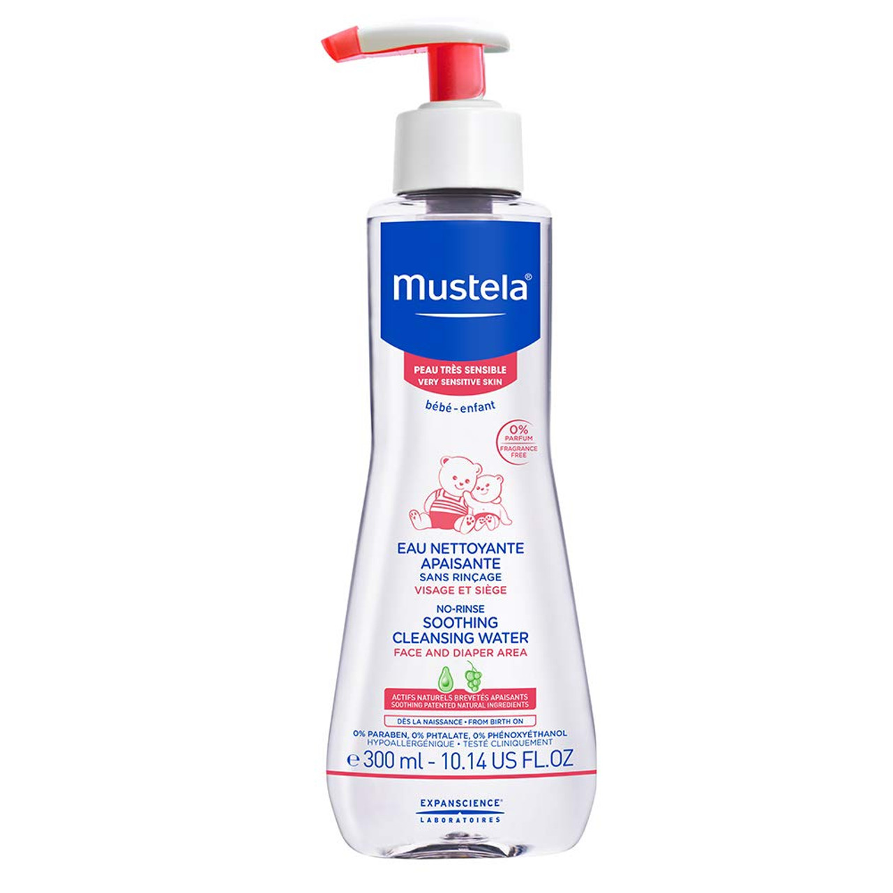 Mustela Baby No-Rinse Cleansing Micellar Water with Natural Avocado  Perseose, 25.35 fl oz 