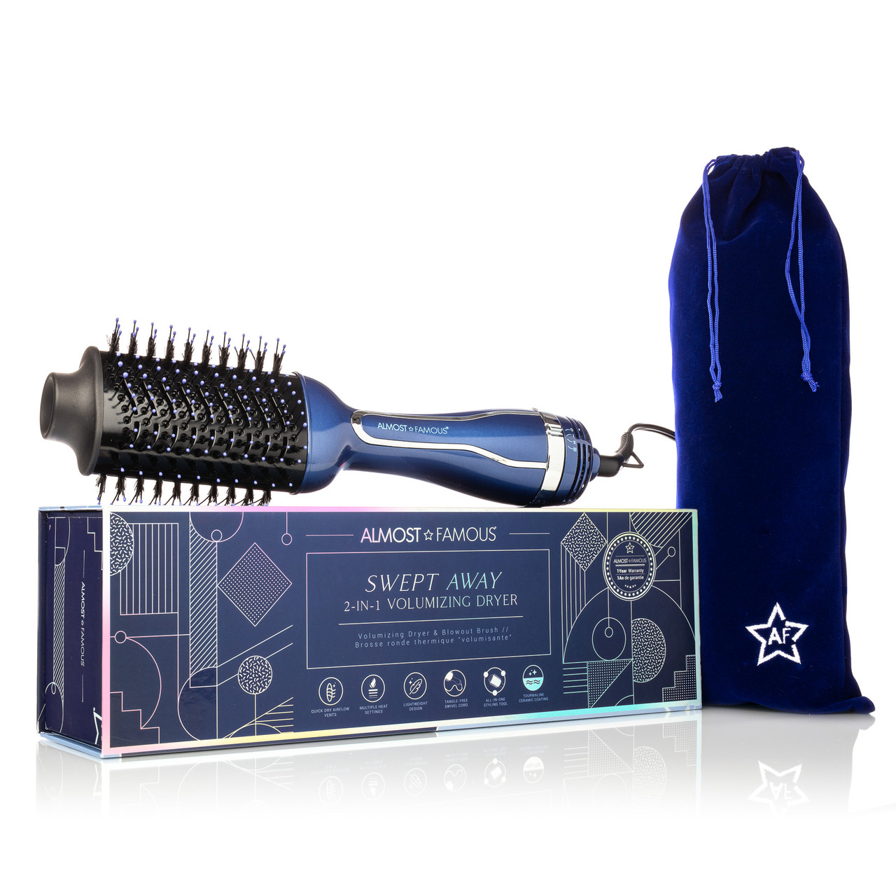 Almost Famous Swept Away 2 In 1 Volumizing Dryer Almost Famous - AF Swept Away 2inOne Volumizing Dryer Blowout Brush