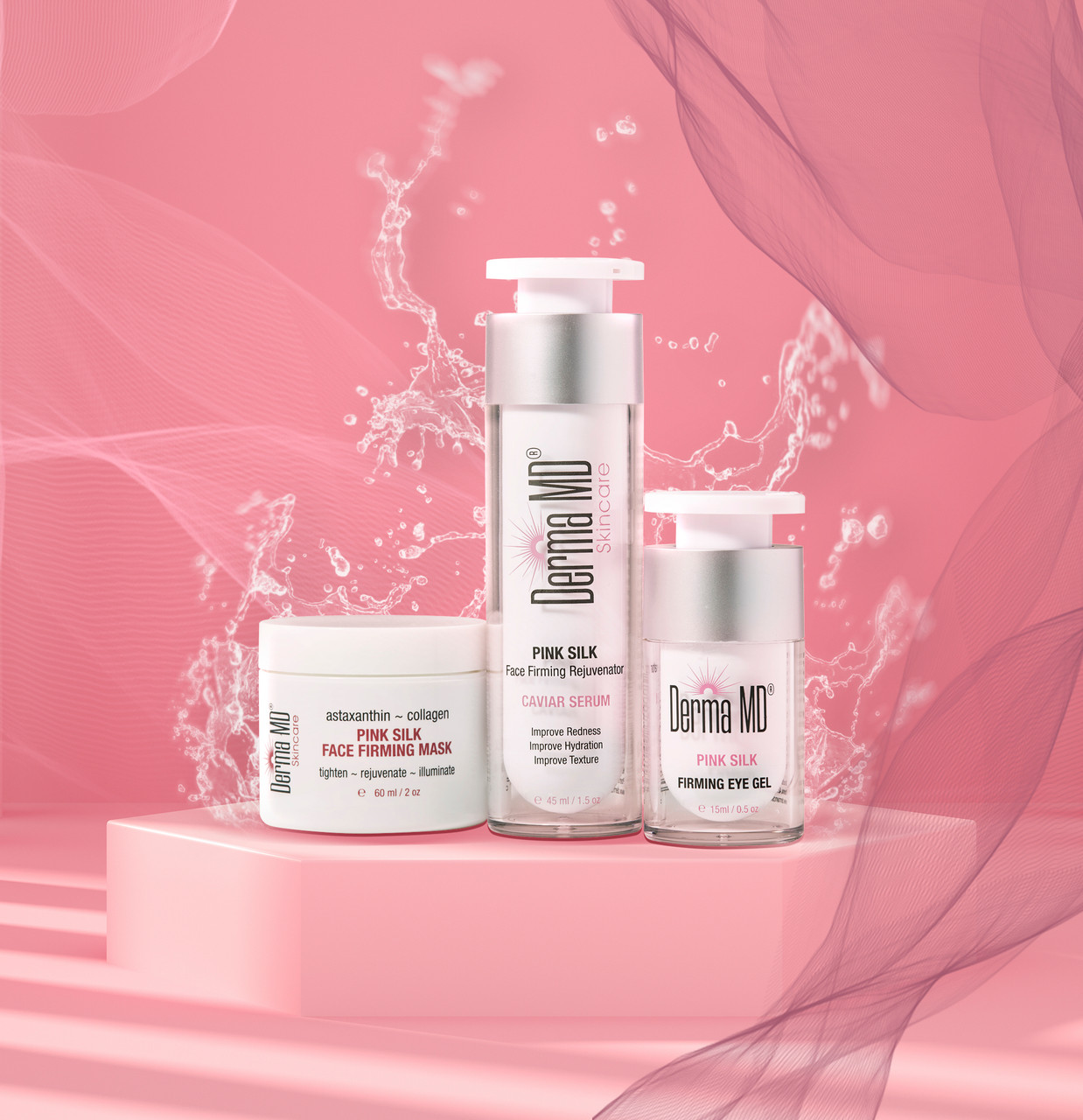 DERMA MD Skincare Pink Silk Face Firming Mask Beauty Bridge