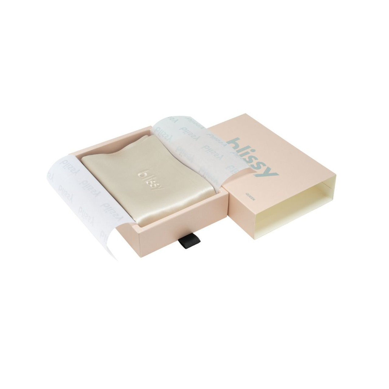 blissy Mulberry Silk Pillowcase Champagne Standard Beauty Bridge