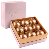 Lovery - 24K Rose Gold Bath Bombs Gift Set, 9 Scented Bubble Bombs