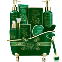 Lovery - Luxury Holiday Basket, Eucalyptus Stress Relief Spa Kit, Bath and Body Care