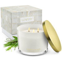 Lovery - Deluxe White Tea & Sage Candle Gift Set, 3 Wick Aromatherapy Candles