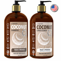 Lovery - Coconut Shampoo and Conditioner Gift Set, Made in USA, 32 oz.