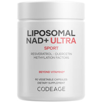 Codeage - Liposomal NAD+ Ultra + Resveratrol & Vitamin B Supplement 90 ct