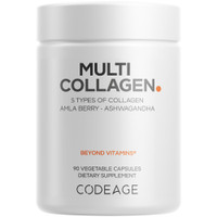 Codeage - Multi Collagen Protein + Ashwagandha & Amla Berry Supplement 90 ct