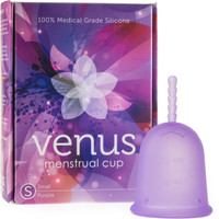 Venus - Menstrual Cup - 100% Medical Grade Silicone Reusable Period Cup - Designed in USA - Size Small