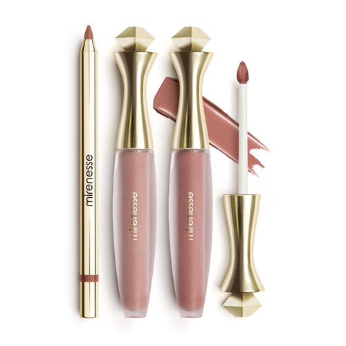 Mirenesse - Nude Kiss All Day Lip Kit Matte Velvet-3pce
