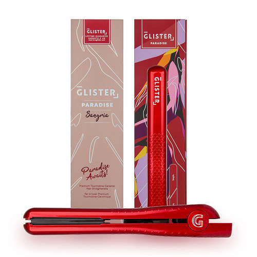 Glister - Paradise 1.25 inch Flat Iron with Tourmaline Gemstone Infusion - Sangria