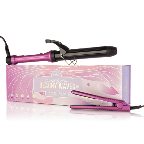 Almost Famous - Beach Wave Babe 2-Piece Set with Curling Wand & Mini ToGo - Purple Vibrance