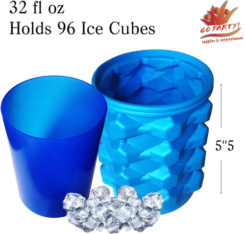 Go Party - Ice Cube tray, Large Silicone Bucket Ice Cube Maker. 2