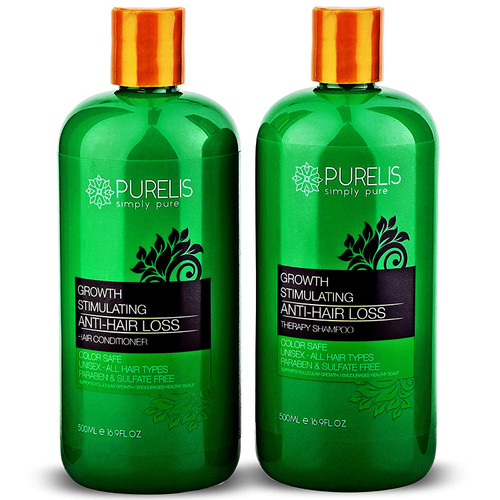 purelis - Natural Sulfate Free Hair Growth Shampoo & Conditioner Set for Hair Loss & Thinning Hair