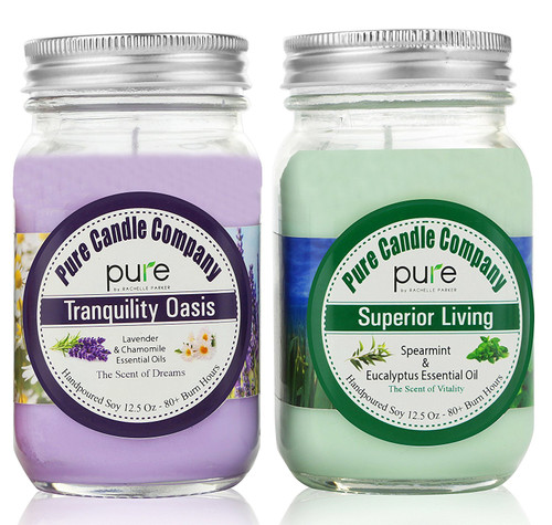 Pure Parker - PURE Naturally Scented Aromatherapy Candles Set 2-Pack