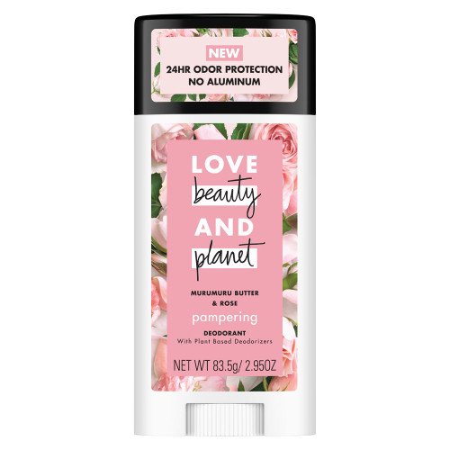 Love Beauty and Planet - Muru Muru Butter & Rose Pampering Deodorant Stick 2.95 oz.