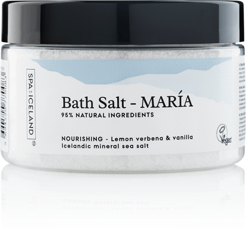 SPA of ICELAND - Natural Baths Salt Soak - Icelandic sea salt - Maria with Verbena, YlanngYlang, Almond & Vanilla