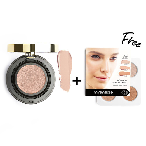 Mirenesse - 10 Collagen Cushion Foundation + Bonus Mini Kit 21. Vienna