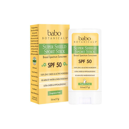 babo BOTANICALS - Super Shield Sport Stick SPF 50 Fragrance Free