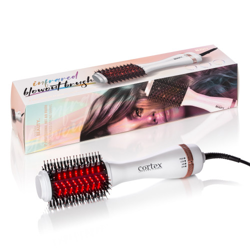 Cortex Beauty - 2 in. INFRARED Volumizing BLOWOUT Brush - PEARL WHITE