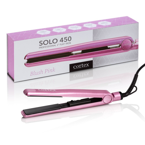 Cortex International - Solo 450 Tourmaline Infused Ceramic Plate 1 in. Flat Iron - BLUSH PINK