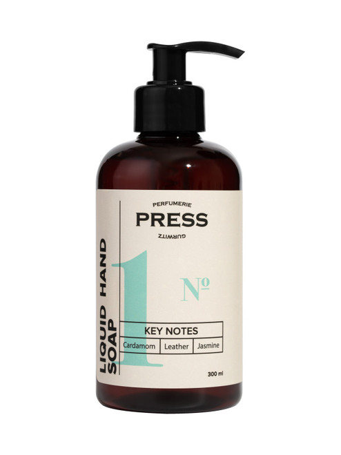 Press Gurwitz Perfumerie - Hands Liquid Soap No1, Cardamon, Leather, Jasmine, 300 ml