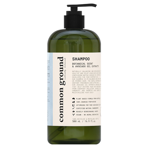 Common Ground - Natural Shampoo with Avocado Extracts / Shampoo 16.9 fl oz / 500ml