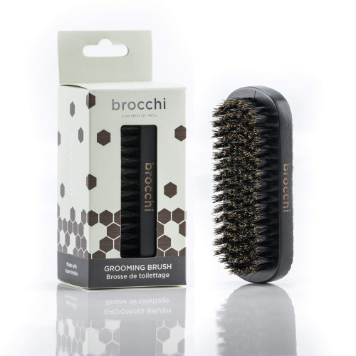 BROCCHI - Boar Bristle Grooming Beard Brush