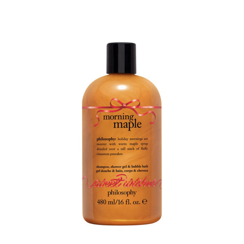 Philosophy - Morning Maple Shampoo, Shower Gel and Bubble Bath 16 oz. Holiday 2023