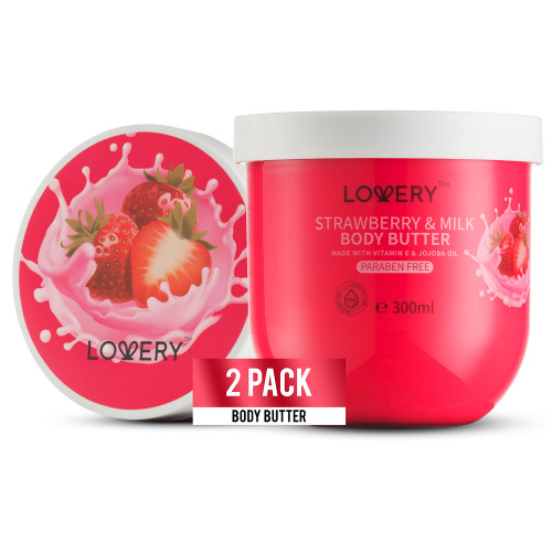 Lovery - Lovery Strawberry Milk Whipped Body Butter - 2 Pack - for Men & Women