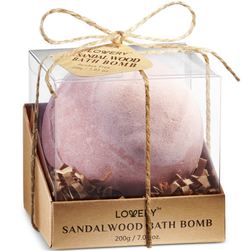 Lovery - Sandalwood Handmade Bath Bomb, 7oz Extra Large Bath Fizzy