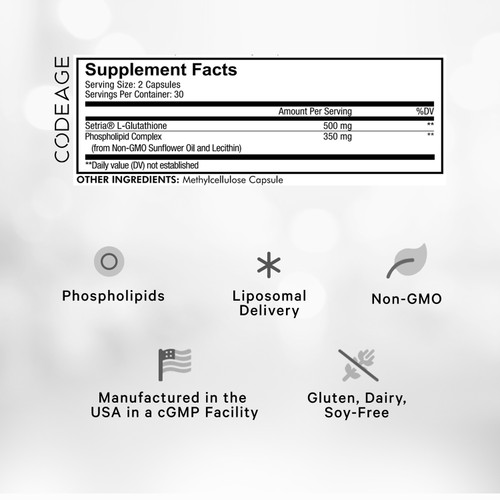 Codeage - Liposomal Glutathione Setria L-Glutathione Supplement 60 ct -  Beauty Bridge