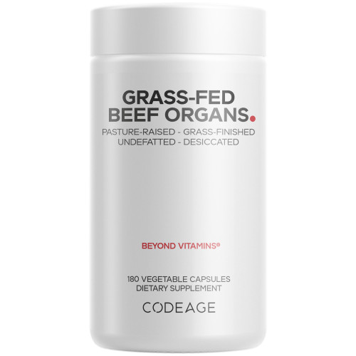 Codeage - Grass-Fed Beef Organs Glandulars Supplement 180 ct