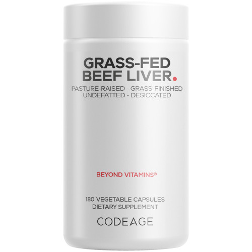 Codeage - Grass-Fed Beef Liver Glandular Supplement 180 ct
