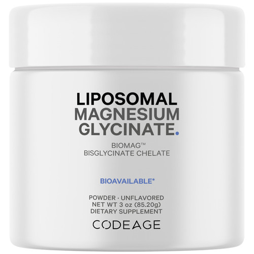 Codeage - Magnesium Glycinate Powder Supplement 2-Month Supply 3 oz