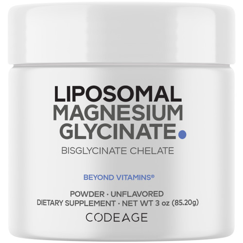 Codeage - Magnesium Glycinate Powder Supplement 2-Month Supply 3 oz