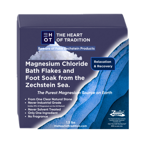 HEART OF TRADITION - Magnesium Chloride Bath Flakes and Foot Soak from the Zechstein Sea (1.5 lbs.)