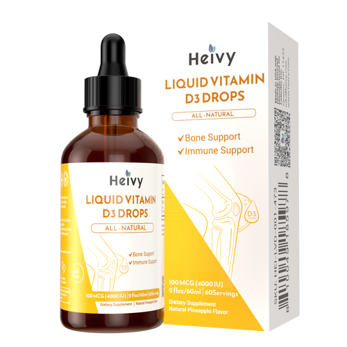 Heivy - Liquid Vitamin D3 Drops - BONE & IMMUNITY SUPPORT