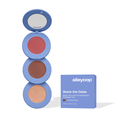 alleyoop - Stack The Odds Blush Bronzer and Highlighter Refillable Cocktail Hour 0.28 oz.